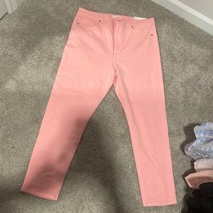 NWT Ann Taylor Loft the Skinny high rise jeans size 32 / 14 in pink
